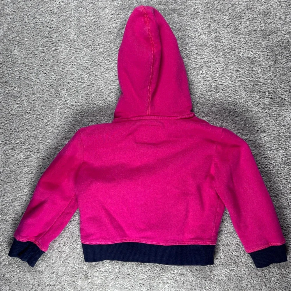 True Religion Kids Pink Navy Blue Full‎ Zip Logo Tape Hoodie TR637ST101 Size 18M
